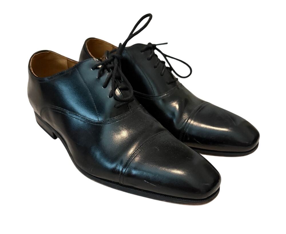 Florsheim Francisco Men's Black Leather Cap Toe Oxfords 11 D 11528-001